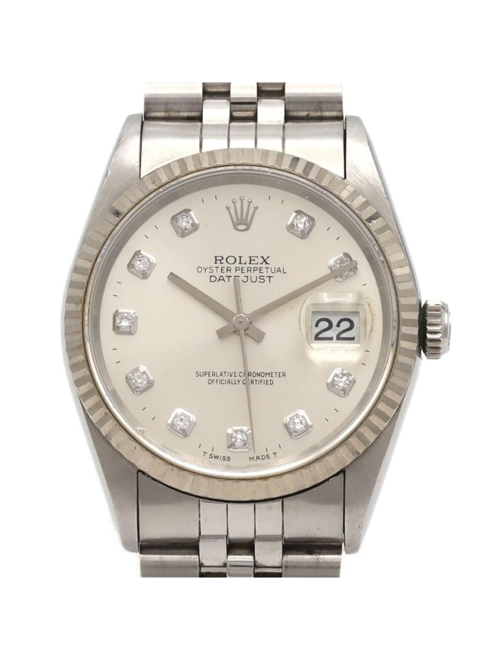 Rolex Datejust Stainless Steel White Gold Automatic